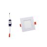 Faretto LED Incasso 3W Quadrato slim 83mm Switch 3000-4200-6400k F.I.72-80mm